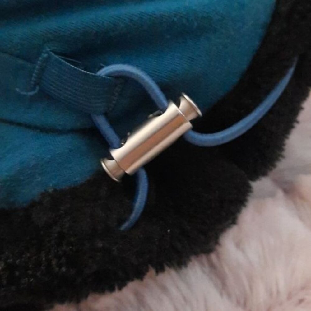 Ugg Elaina Blue Black Color Blocked Sherpa Soft Full Zipper Jacket Size Small - Picture 9 of 11